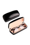 Grand étui à lunettes en cuir rigide pour lunettes de soleil