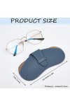 AMIJOUX Etui à Lunettes en Cuir Souple, Pochette de Voyage Mince pour Lunettes de Soleil, Portable Véritable Pochette de Rang