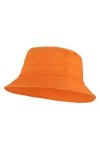 Umeepar - Chapeau bob Unisexe 100% Coton - Chapeau de Soleil Pliable - Plaine Orange