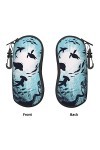 Étui souple pour lunettes de soleil Underwater World Ocean - Pour homme et femme - Fermeture éclair - Anti-rayures - Portable