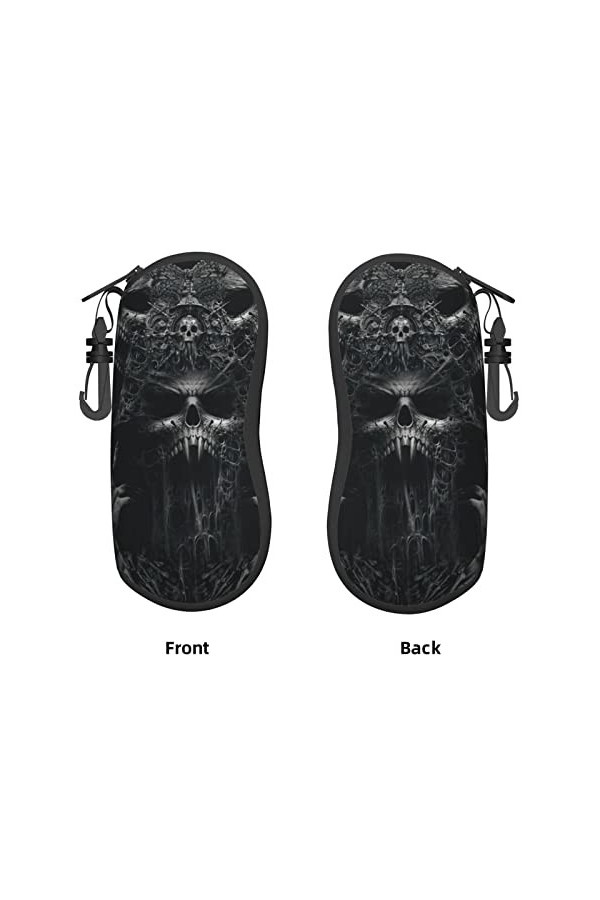 Étui souple pour lunettes de soleil avec fermeture éclair et clip de ceinture - Pour homme et femme