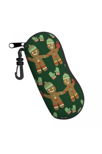 ONSMO Étui à lunettes souple avec fermeture éclair - Motif bonhomme en pain dépices - Ultra léger et pratique - Étui à lunet