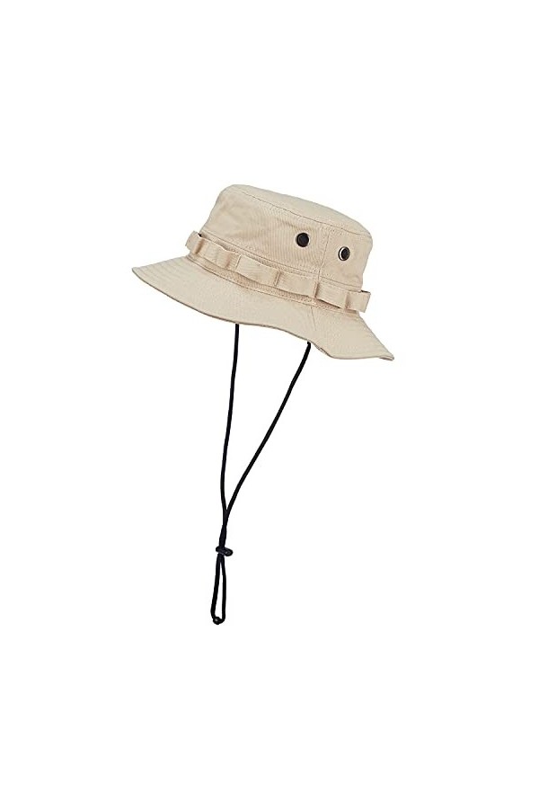 LIVACASA Bob Randonnée pour Femme Homme Bob avec Cordon Amovible Bob Pecheur Kaki