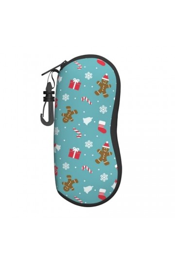 ONSMO Étui à lunettes souple en forme de bonhomme en pain dépice avec fermeture éclair - Ultra-léger et pratique - Étui à lu