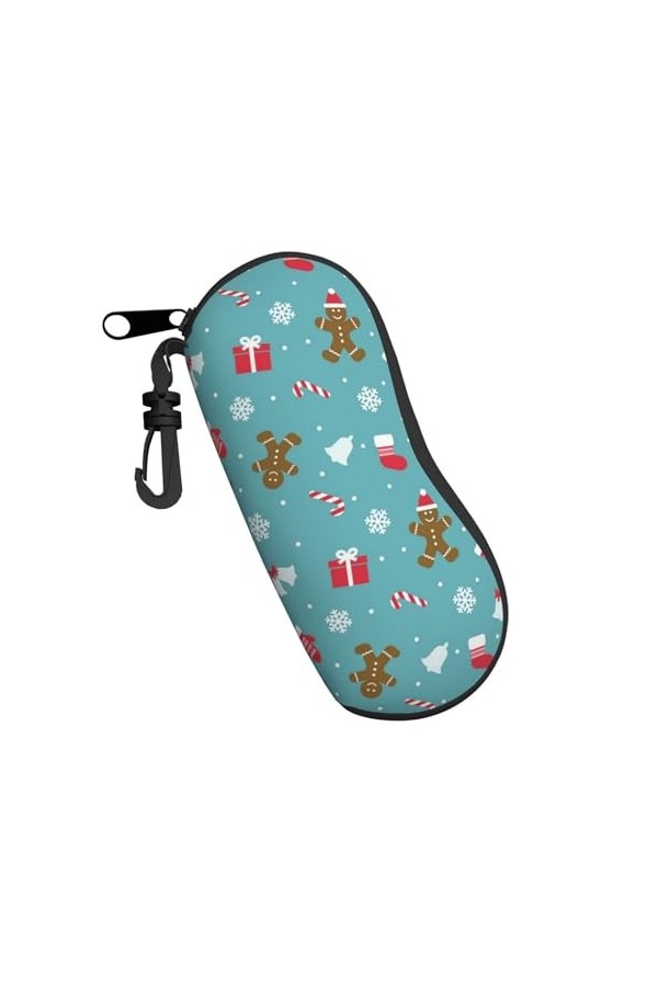 ONSMO Étui à lunettes souple en forme de bonhomme en pain dépice avec fermeture éclair - Ultra-léger et pratique - Étui à lu