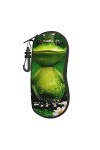 Étui à lunettes mignon en forme de grenouille avec fermeture éclair, étui à lunettes ultra léger et pratique, Noir , taille u