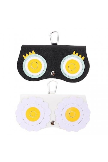 NIYANGLE Boîtier Extérieur 2 Pièces Lunettes De Soleil Blanc Sac De Lunettes De Soleil Porte-Lunettes Étuis À Lunettes Montur