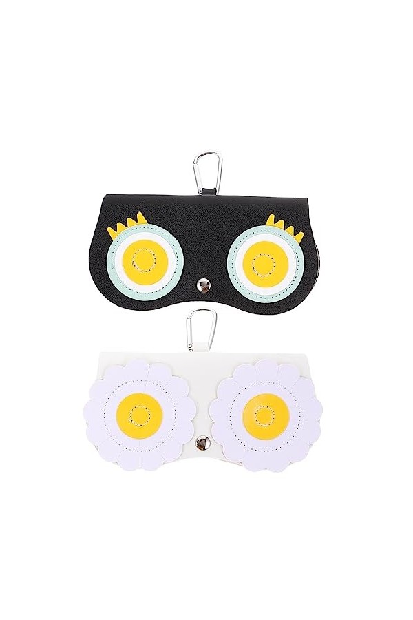 NIYANGLE Boîtier Extérieur 2 Pièces Lunettes De Soleil Blanc Sac De Lunettes De Soleil Porte-Lunettes Étuis À Lunettes Montur
