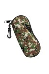 ONSMO Étui à lunettes souple vert marron camouflage fermeture éclair étui à lunettes ultra léger et pratique coque souple sac