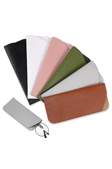 ULTECHNOVO 6 Pièces Étui En Cuir Étui À Lunettes En Cuir Étui À Lunettes Lunettes Sac Doux Étui À Lunettes De Soleil Étui À L