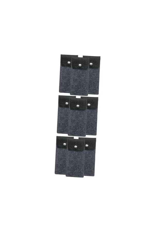 STOBOK 3 Pièces Étui à Crayons En Feutre Changer Les Sacs De Cartes à Pièces Véritable Étui à Lunettes Étui De Transport Pour
