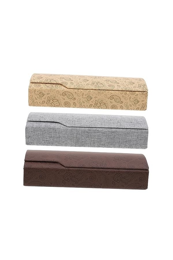 GALPADA Pu 3 Pièces Carré Étui À Lunettes Lunettes De Soleil Pour Femmes Mode À La Mode Pliable Lunettes De Soleil Dur Étui À