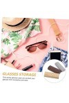 GALPADA Pu 3 Pièces Carré Étui À Lunettes Lunettes De Soleil Pour Femmes Mode À La Mode Pliable Lunettes De Soleil Dur Étui À