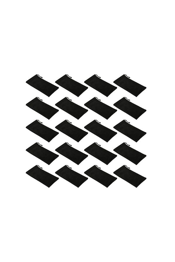 SOIMISS 20 Pcs Lunettes Sac De Rangement Lunettes De Sport Voyage Étui À Lunettes Lunettes De Soleil Noir Microfibre Pochette