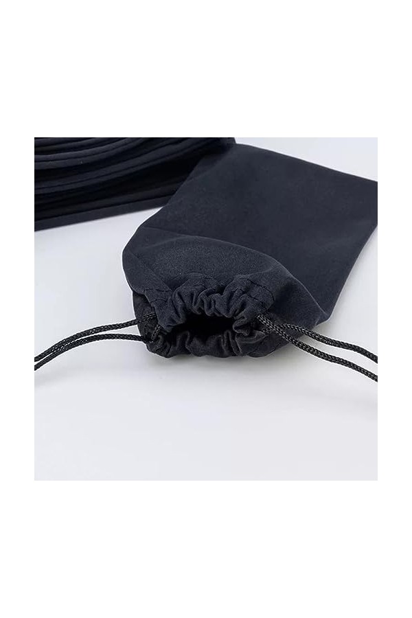 SOIMISS 20 Pcs Lunettes Sac De Rangement Lunettes De Sport Voyage Étui À Lunettes Lunettes De Soleil Noir Microfibre Pochette