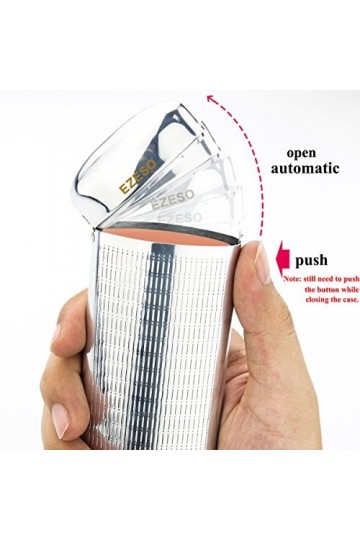 EZESO Étui à Lunettes Pour petits verres à cadre moyen argent