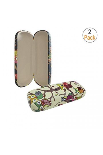 2 pcs Dessin Animé Mignon Hibou étui à lunettes étui à lunettes étui Rigide étui à lunettes Coloré Pour lunettes de soleil/lu
