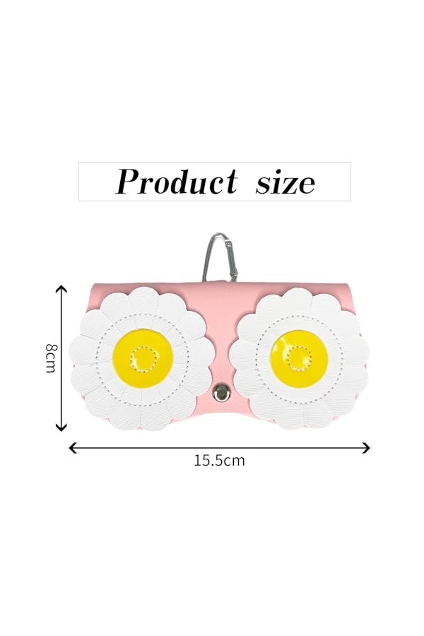 TTYSHIP® 4 Pièces Sac à Lunettes, Pochette Lunettes de Soleil Sac avec Mousqueton, Étui à Lunette Portable, Sacs à Lunettes d