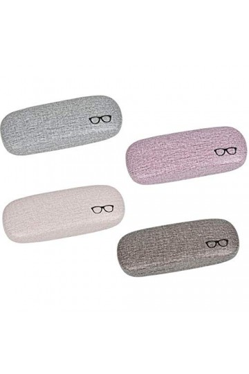 4 Pièces Étui à Lunettes Rigide, Etui à Lunettes en Lin, Étui à Lunettes, Convient pour Ranger Et Stocker des Lunettes de Myo