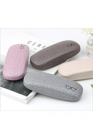 4 Pièces Étui à Lunettes Rigide, Etui à Lunettes en Lin, Étui à Lunettes, Convient pour Ranger Et Stocker des Lunettes de Myo