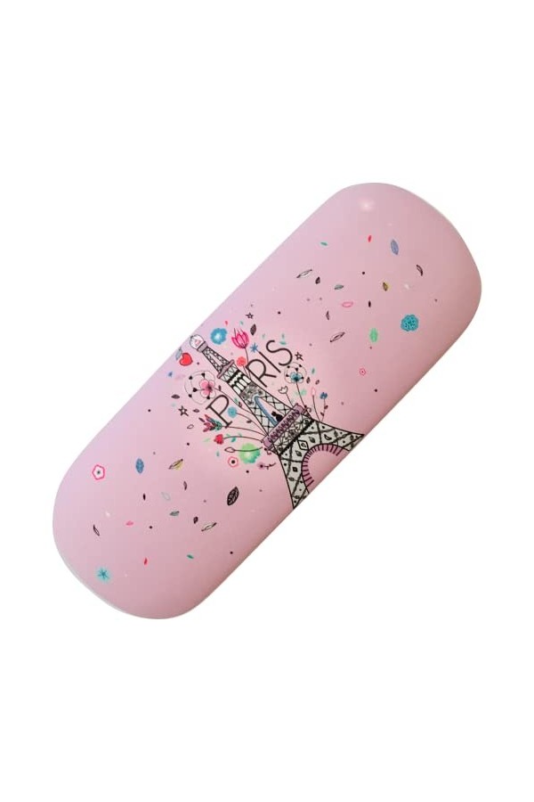 KIUB Etui à lunettes rigide - motif Paris Tour Eiffel en fleurs comme un bouquet