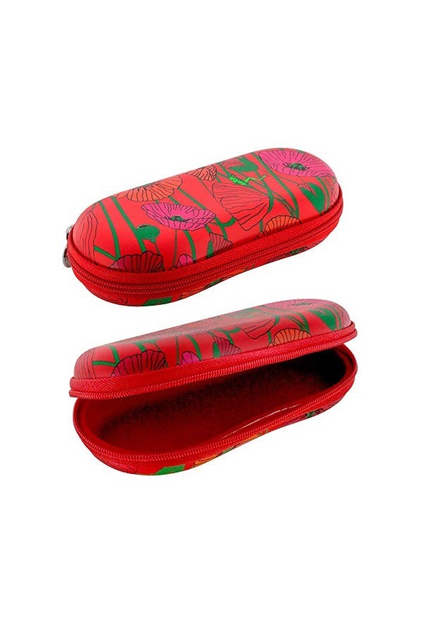 Pylones, Étui à lunettes rigide - Voyage Coquelicots 16x7,5cm