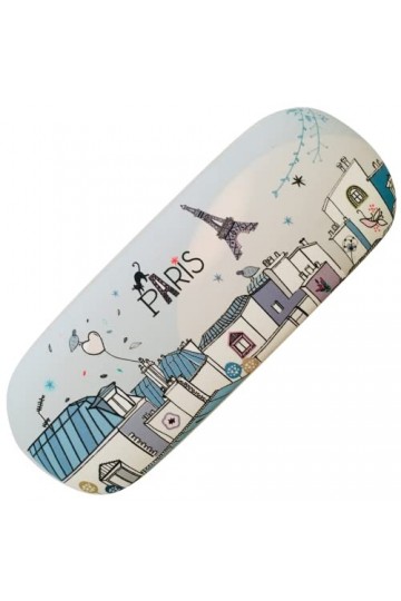 KIUB Etui à lunettes rigide - motif Paris Tour Eiffel - Tour Eiffel dans les nuages