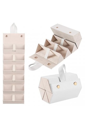 MoKo Étui à Lunettes avec 6 Compartiments, Étui Pliable de Transport pour Ranger Lunettes de Soleil, Organisateur Lunettes Po