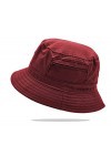 Van Der Rich ® - Bob Chapeau de Soeil Chapeux Pêcheur 100% Cotton - Femme/Homme Bordeaux,T55 