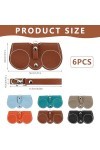 Bekecidi 6 Pièces Étui à Lunettes de Soleil, Sac à Lunettes de Soleil en Cuir Souple, Sacs à Lunettes avec Lanière, Étui à Lu
