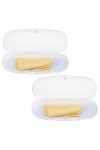 HEALLILY 2Pcs Verres en Plastique Étui de Lunettes Hard Lunettes Lunettes de Lunettes Porte- Lunettes Boîte de Rangement de L