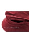 Van Der Rich ® - Bob Chapeau de Soeil Chapeux Pêcheur 100% Cotton - Femme/Homme Bordeaux,T55 