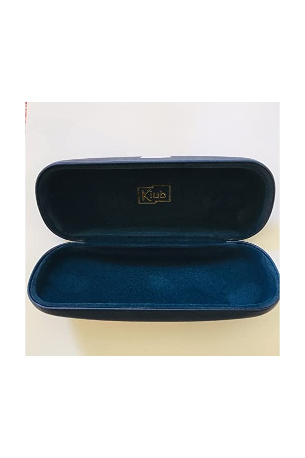 KIUB Etui à lunettes rigide - Motif Paris Tour Eiffel et Sacre Cœur la nuit - fond bleu marine