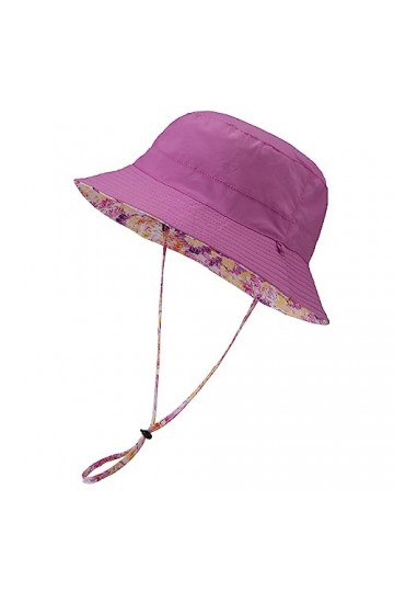 Chapeau de Pêcheur pour Femmes Filles Réversible Chapeau Bob Pliable Léger Chapeau de Soleil Bucket Hat Casquette Dété pour 