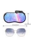 Étui à Lunettes Lunettes de Soleil Pochette Souple Avec Clip de Ceinture étui à Lunettes Ultra Léger en Néoprène à Fermeture 