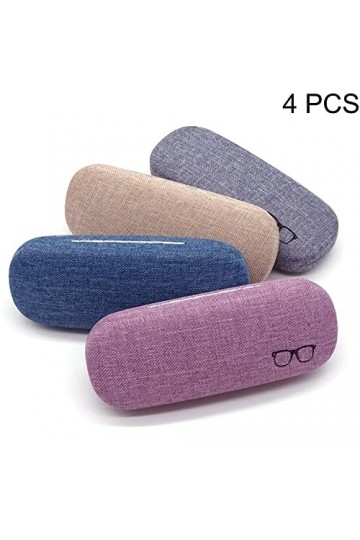 4 pièces Boîte Protection Lunettes, Rigide pour Stockage, Lunettes, Boîte Lunettes Portable Fermeture, Étui à Lunettes Femmes