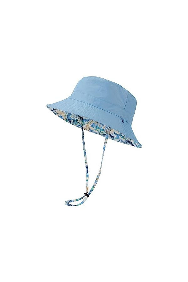 Chapeau de Pêcheur pour Femmes Filles Réversible Chapeau Bob Pliable Léger Chapeau de Soleil Bucket Hat Casquette Dété pour 