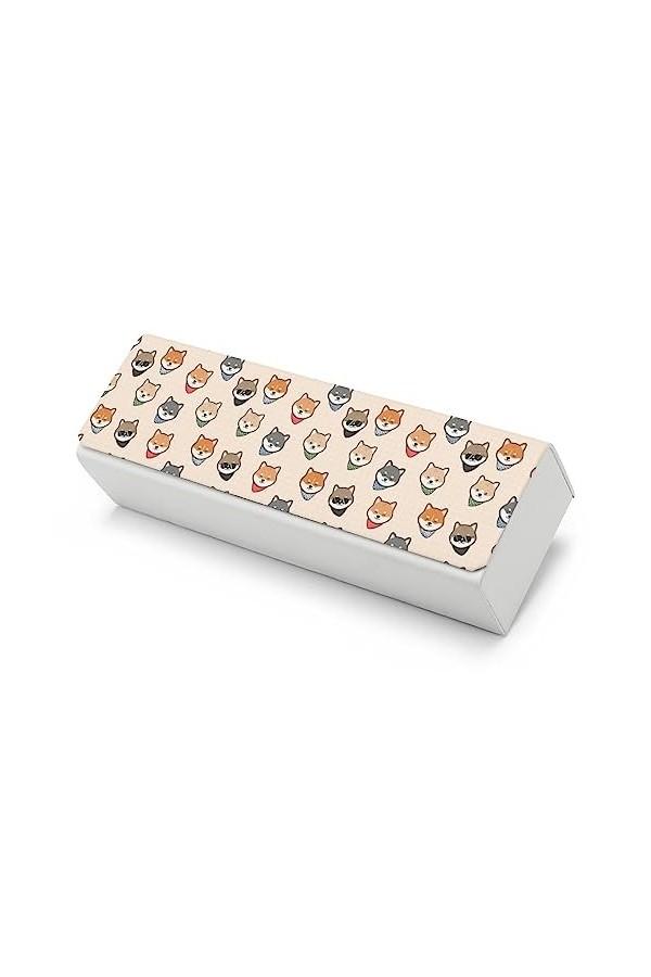ASDTEHCY Étui à lunettes Shiba Inu - Motif chien - Pour homme et femme - Pour voyage, travail, Motif chien Shiba Inu, taille 