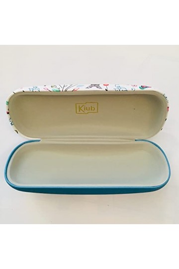 KIUB Etui à lunettes rigide - motif Paris Tour Eiffel avec des fleurs Modele Renard Beige Taille unique