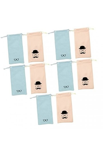 LALAFINA 10 Pièces Sac À Lunettes Étuis À Lunettes Sac Organisateur pour Voyager Lunettes De Soleil Manchon De Lunettes De So