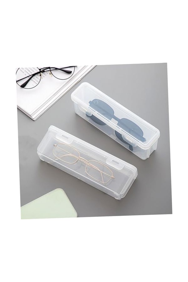 FOYTOKI 2 Pièces Boîte à Lunettes Étuis à Lunettes De Soleil Affichage De Lunettes De Soleil Rangement De Boite En Plastique 