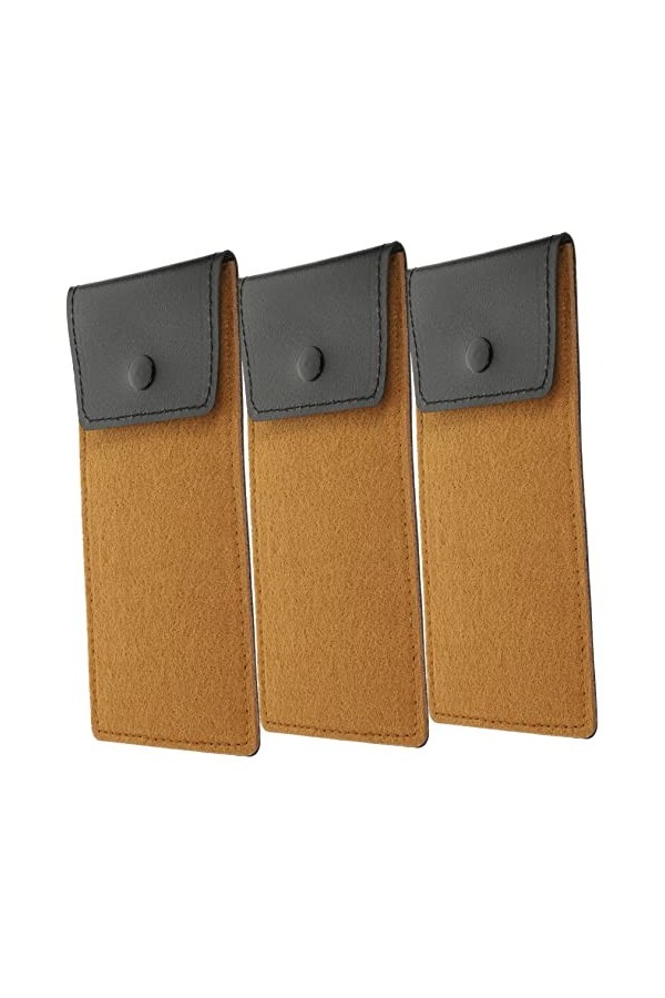 STOBOK 3 Pièces Étui à Crayons En Feutre Pochette De Rangement Pour Lunettes Étuis à Lunettes Souples Pour Pochettes Pour Poc