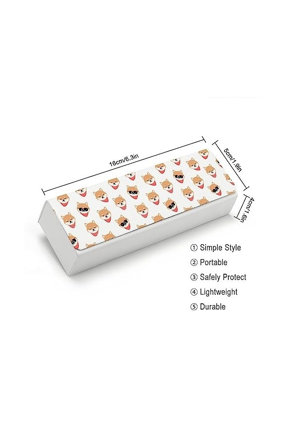 ASDTEHCY Étui à lunettes pour homme et femme Motif chien Shiba Lnu, Magnifique chien Shiba Lnu, taille unique