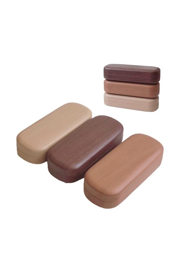 UV STYLISH Lot de 3 étuis à lunettes rigides portables - Résistant aux rayures - Pour femme - Livré pour le nettoyage - Avec 