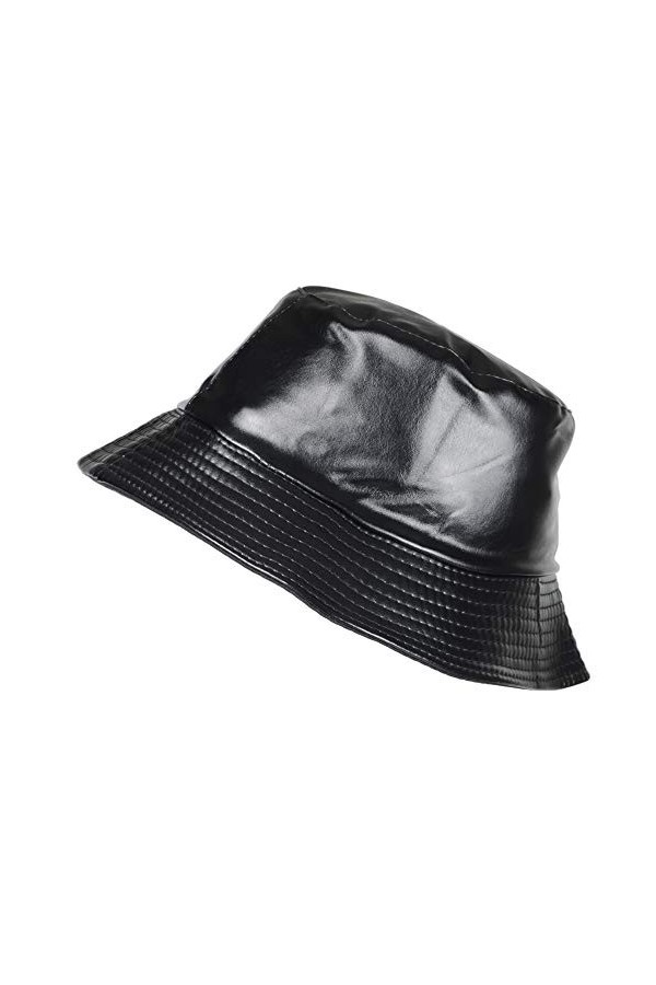 TOUTACOO, Bob de Pluie, Ciré Mat, Imperméable, Intérieur Fourré Noir 