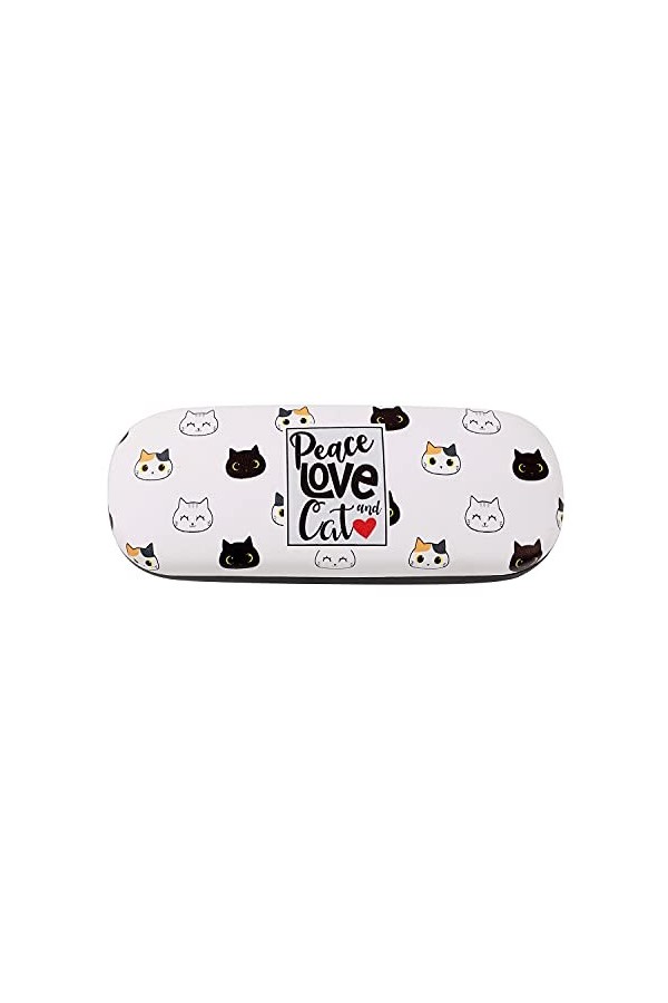 I-TOTAL® - Étui rigide pour lunettes de vue de soleil, étui portable en métal avec fermeture à pression OLD MAP 