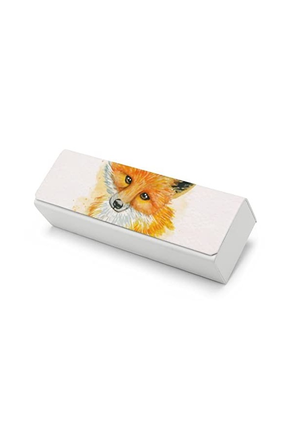 Rock Roll Étui à lunettes rigide léger et portable pour homme et femme Motif crâne, Renard peint 4, taille unique