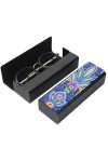 ISAKEN Étui à Lunettes avec Strass, Lunettes Boîte Bricolage Diamant Peinture Lunettes de Soleil Lunettes Case Portable Boîte
