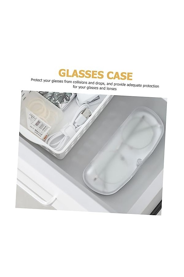 GLSTOY 2 Boîtes Étui à Lunettes Étui Lunettes Transparent Lunettes Étui à Fermeture Éclair Écouteurs Étui De Transport Conten
