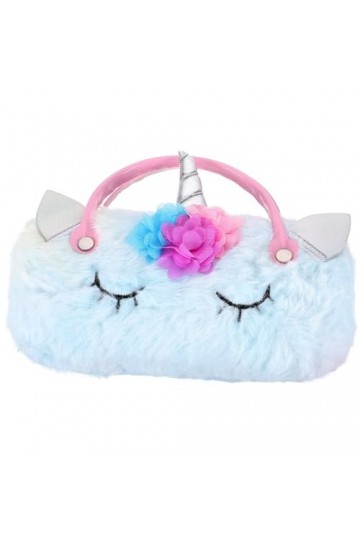 Unomor Étui À Lunettes Pochette À Lunettes Licorne Éblouissante Paillettes Coque Rigide Avec Poignée